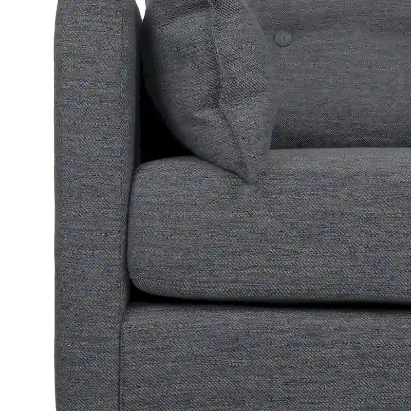 Fauteuil club capitonné avec coussins décoratifs