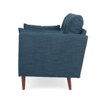 Fauteuil club capitonné avec coussins décoratifs