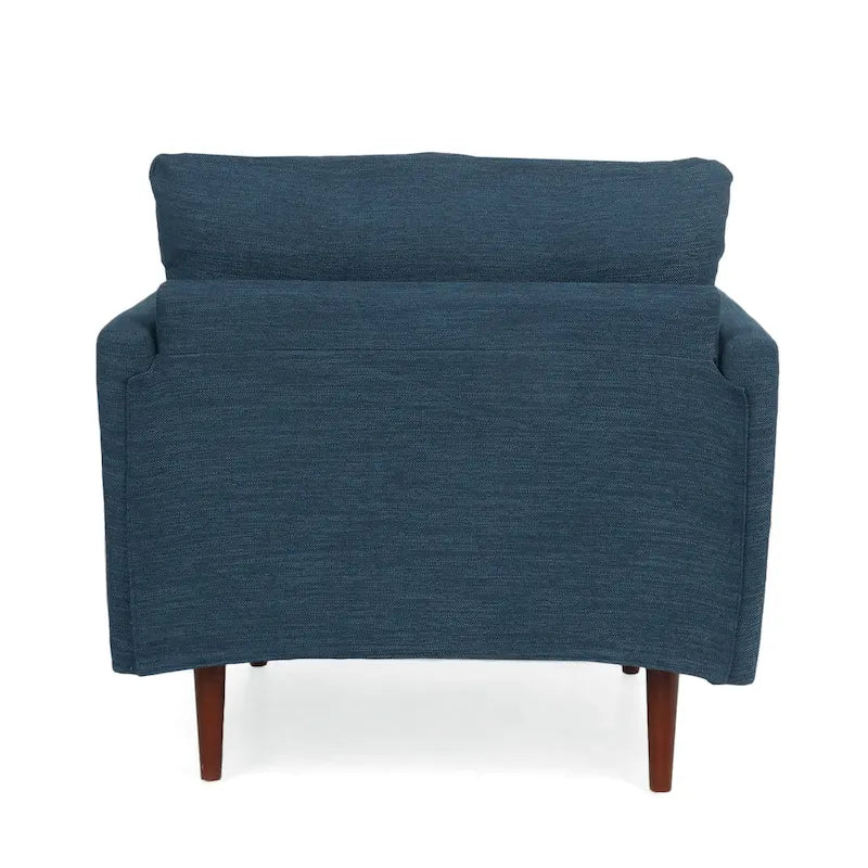 Fauteuil club capitonné avec coussins décoratifs