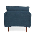 Fauteuil club capitonné avec coussins décoratifs