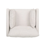 Fauteuil club capitonné avec coussins décoratifs