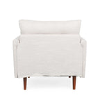 Fauteuil club capitonné avec coussins décoratifs
