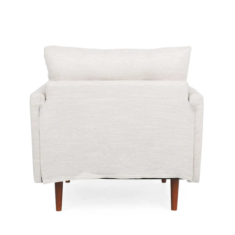 Fauteuil club capitonné avec coussins décoratifs