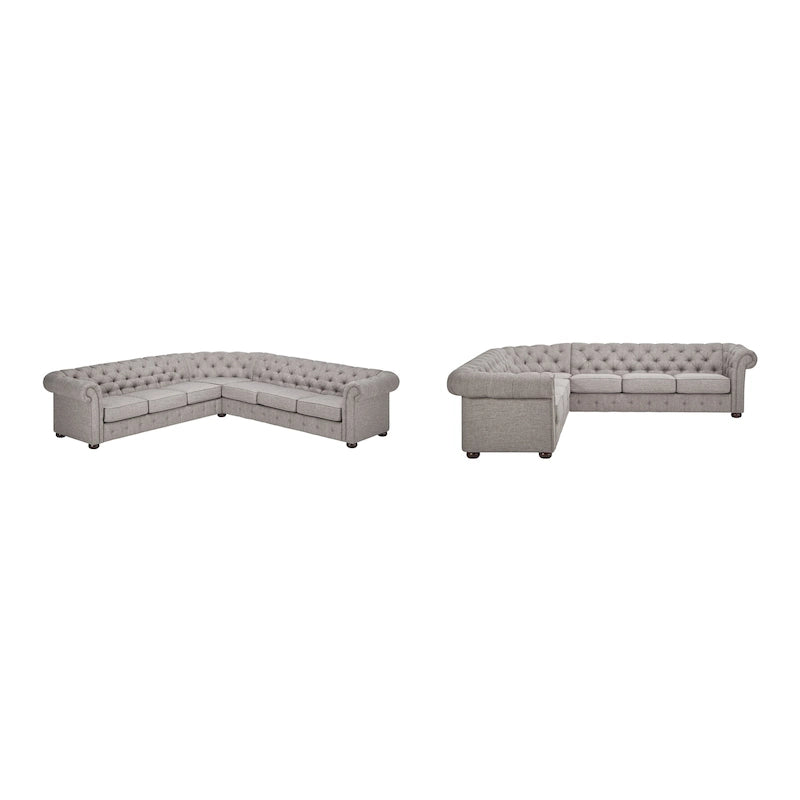 Canapé d'angle Chesterfield 7 places