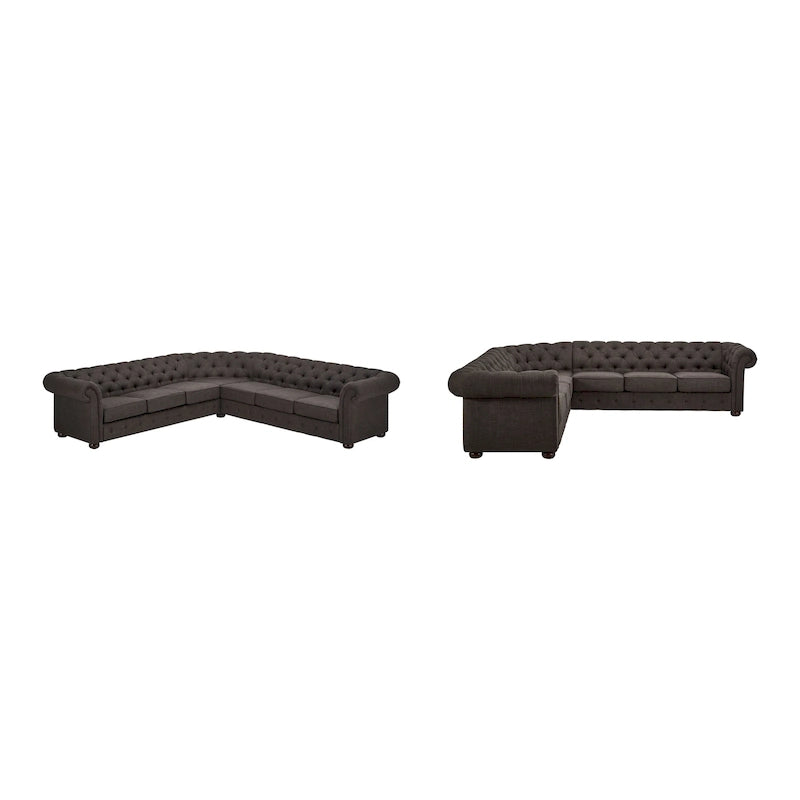Canapé d'angle Chesterfield 7 places