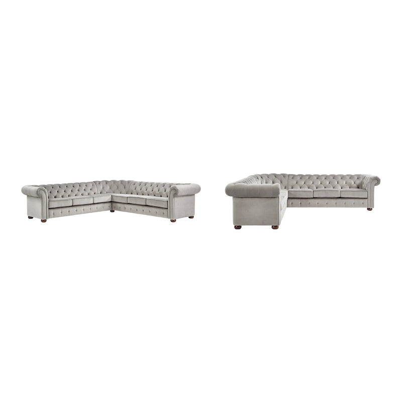 Canapé d'angle Chesterfield 7 places