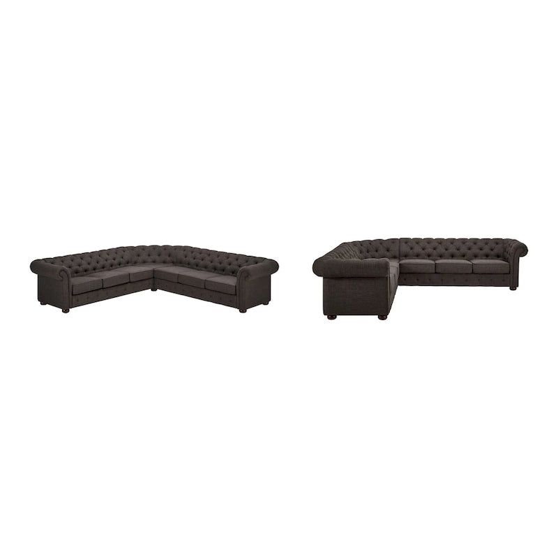 Canapé d'angle Chesterfield 7 places