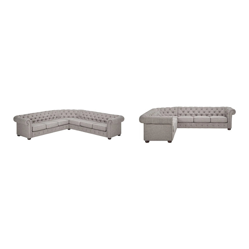 Canapé d'angle Chesterfield 7 places