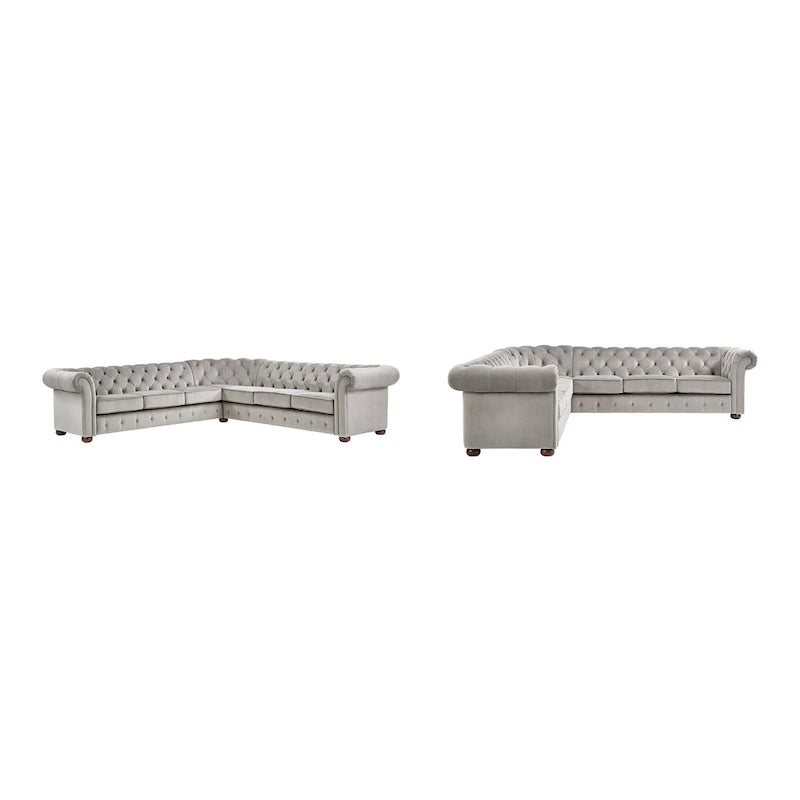 Canapé d'angle Chesterfield 7 places