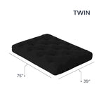 Matelas de futon jumeau en mousse à mémoire de forme gel de 8 po