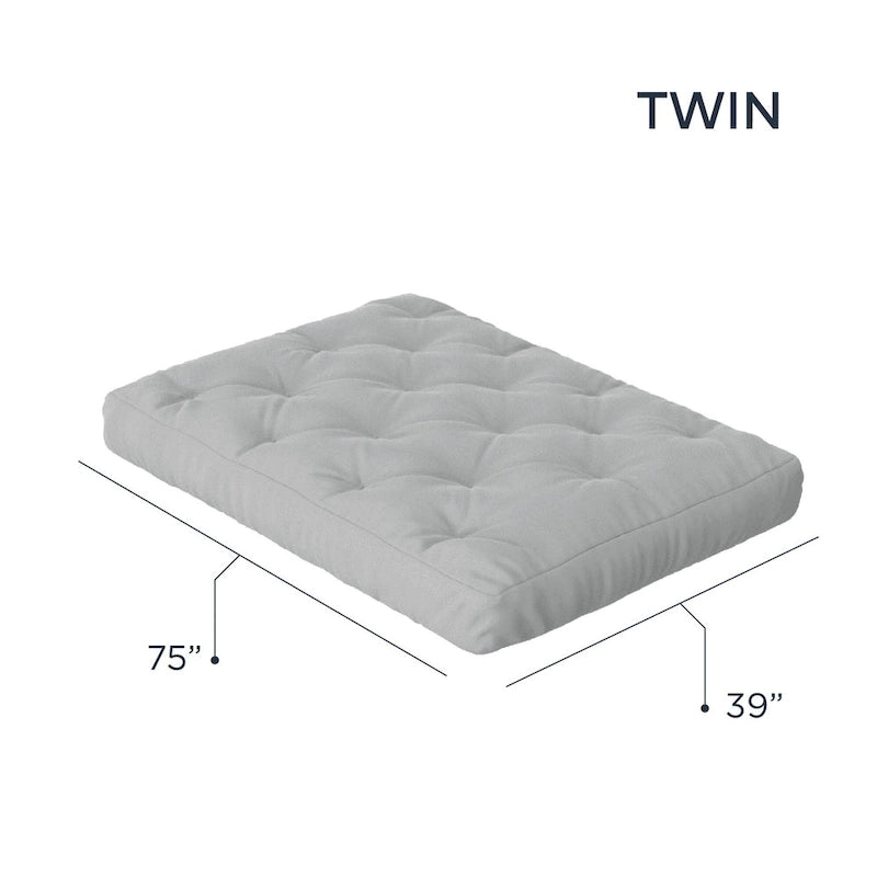 Matelas de futon jumeau en mousse à mémoire de forme gel de 8 po