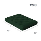 Matelas de futon jumeau en mousse à mémoire de forme gel de 8 po