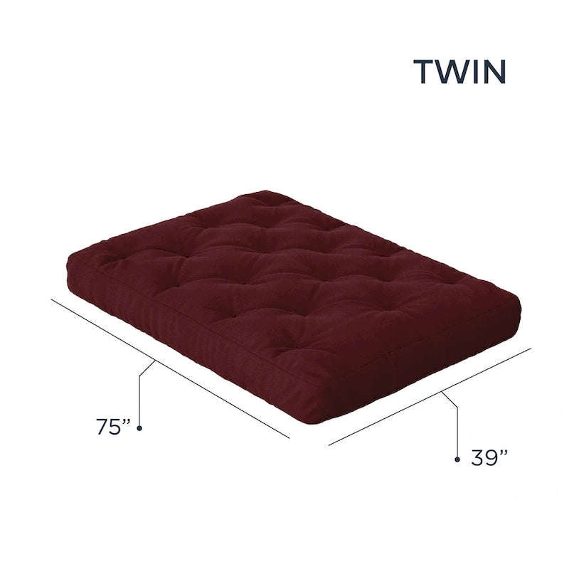 Matelas de futon jumeau en mousse à mémoire de forme gel de 8 po