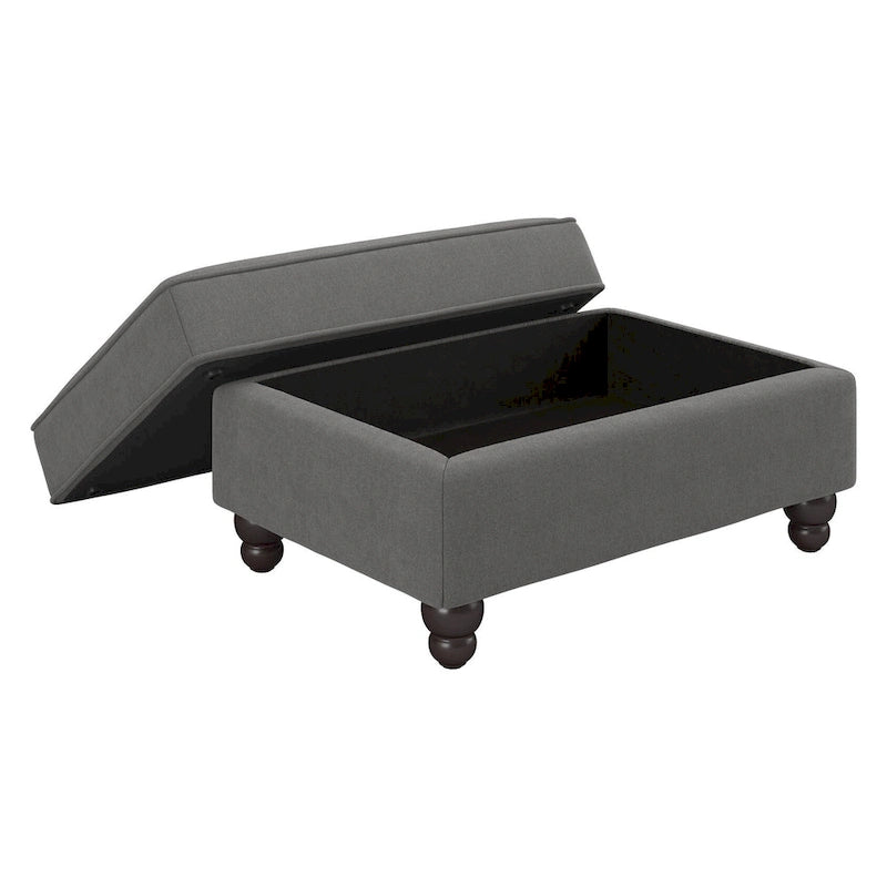 Fauteuil d'appoint avec pouf de rangement et oreiller lombaire