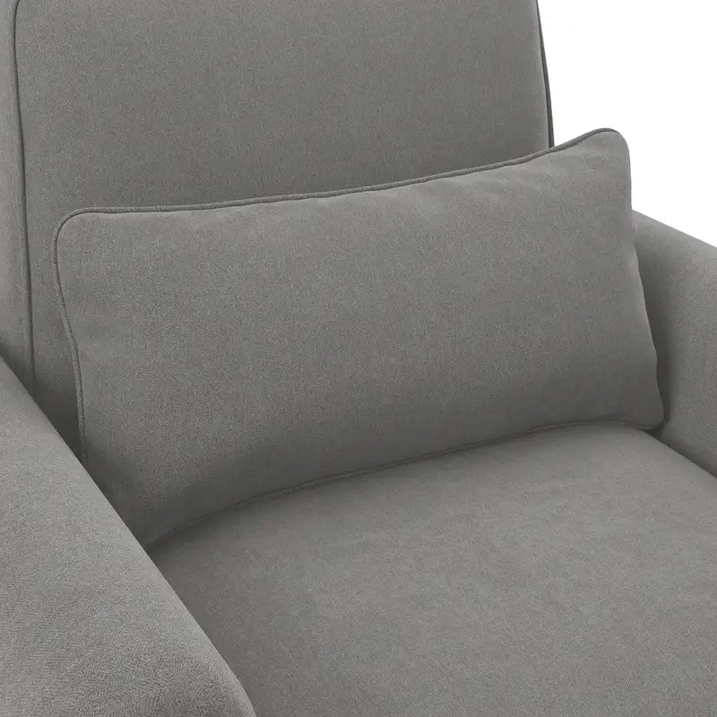 Fauteuil d'appoint avec pouf de rangement et oreiller lombaire