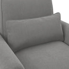 Fauteuil d'appoint avec pouf de rangement et oreiller lombaire