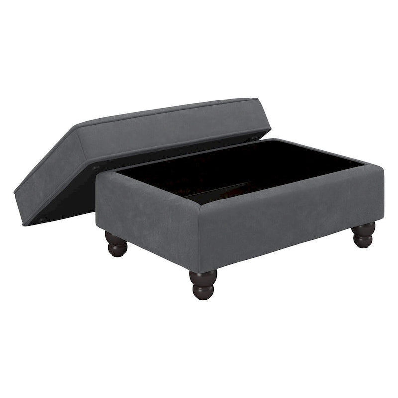 Fauteuil d'appoint avec pouf de rangement et oreiller lombaire