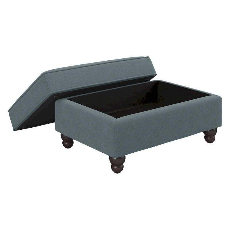Fauteuil d'appoint avec pouf de rangement et oreiller lombaire