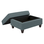 Fauteuil d'appoint avec pouf de rangement et oreiller lombaire