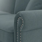 Fauteuil d'appoint avec pouf de rangement et oreiller lombaire