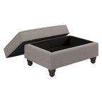 Fauteuil d'appoint avec pouf de rangement et oreiller lombaire