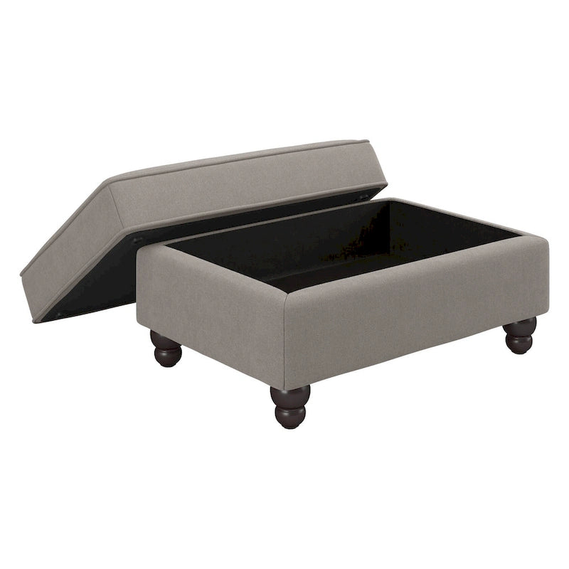 Fauteuil d'appoint avec pouf de rangement et oreiller lombaire