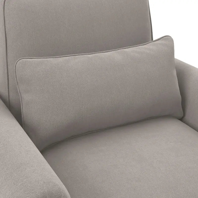 Fauteuil d'appoint avec pouf de rangement et oreiller lombaire