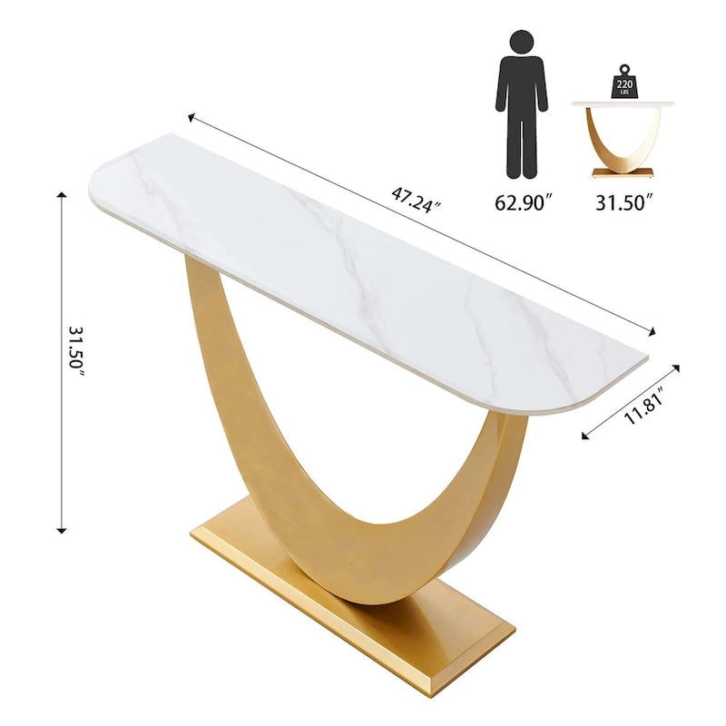 Console d'entrée de 47 pouces – Table de canapé étroite