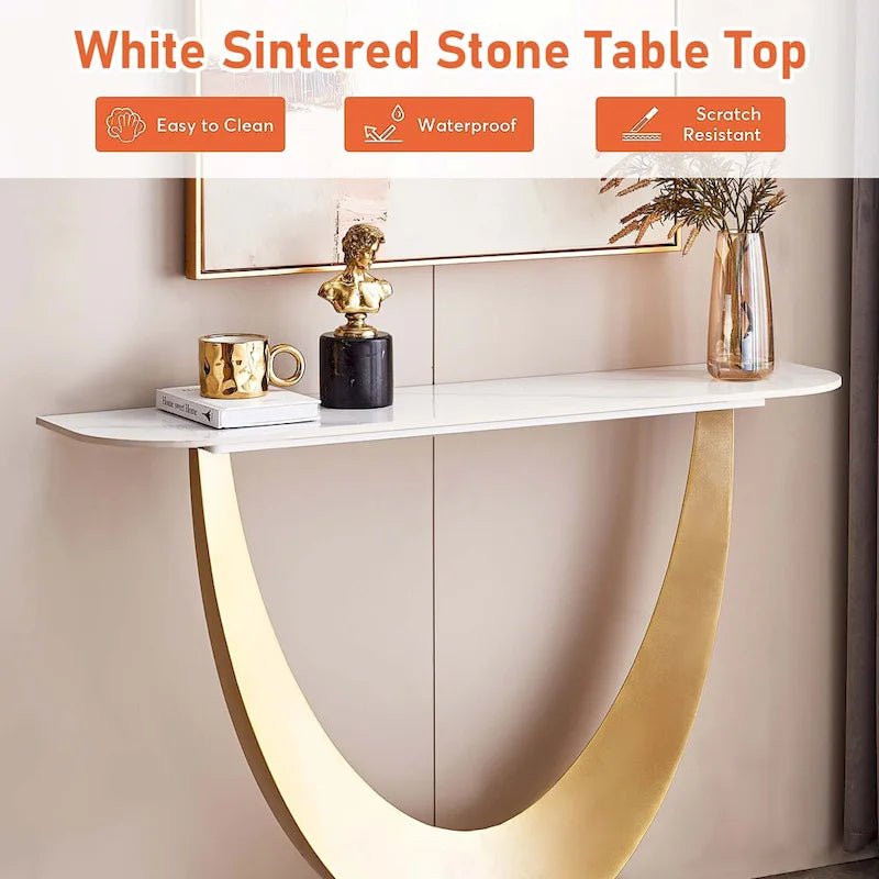 Console d'entrée de 47 pouces – Table de canapé étroite