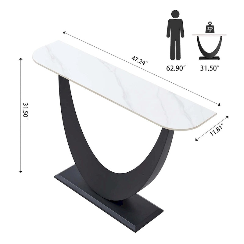 Console d'entrée de 47 pouces – Table de canapé étroite