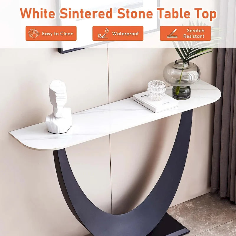 Console d'entrée de 47 pouces – Table de canapé étroite