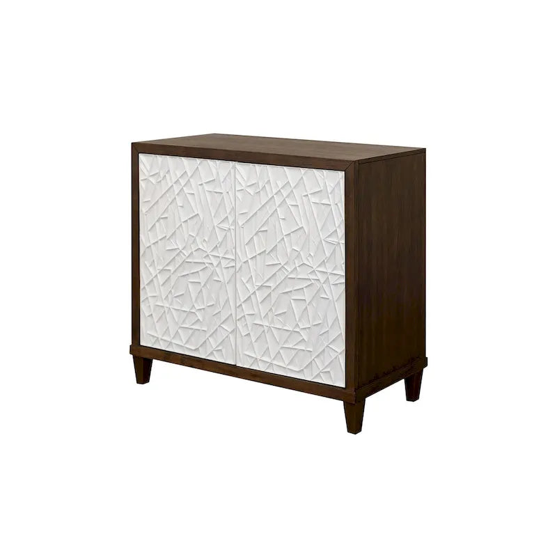 Console en bois avec portes – Meuble TV, meuble d'appoint et console d'entrée, entièrement assemblé, marron