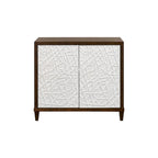 Console en bois avec portes – Meuble TV, meuble d'appoint et console d'entrée, entièrement assemblé, marron