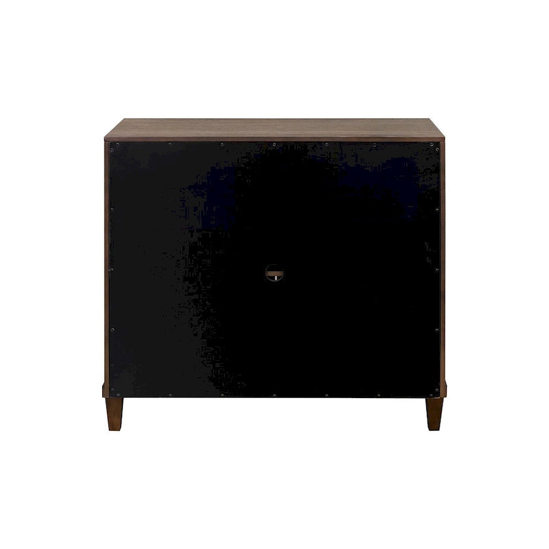 Console en bois avec portes – Meuble TV, meuble d'appoint et console d'entrée, entièrement assemblé, marron