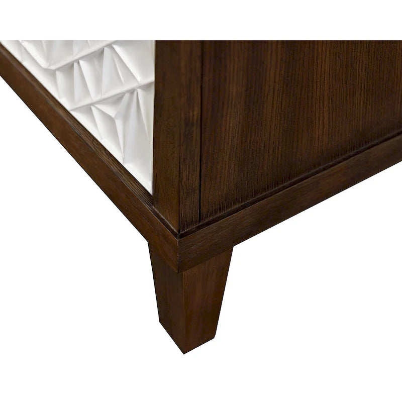 Console en bois avec portes – Meuble TV, meuble d'appoint et console d'entrée, entièrement assemblé, marron