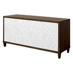 Console en bois avec portes – Meuble TV, meuble d'appoint et console d'entrée, entièrement assemblé, marron