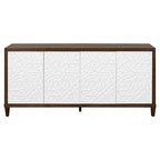 Console en bois avec portes – Meuble TV, meuble d'appoint et console d'entrée, entièrement assemblé, marron