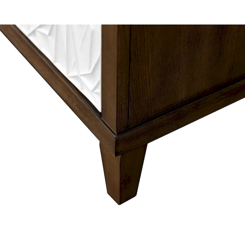 Console en bois avec portes – Meuble TV, meuble d'appoint et console d'entrée, entièrement assemblé, marron
