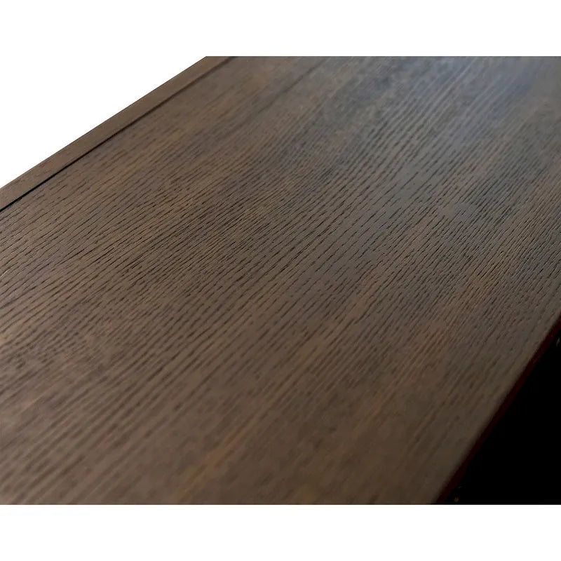 Console en bois avec portes – Meuble TV, meuble d'appoint et console d'entrée, entièrement assemblé, marron