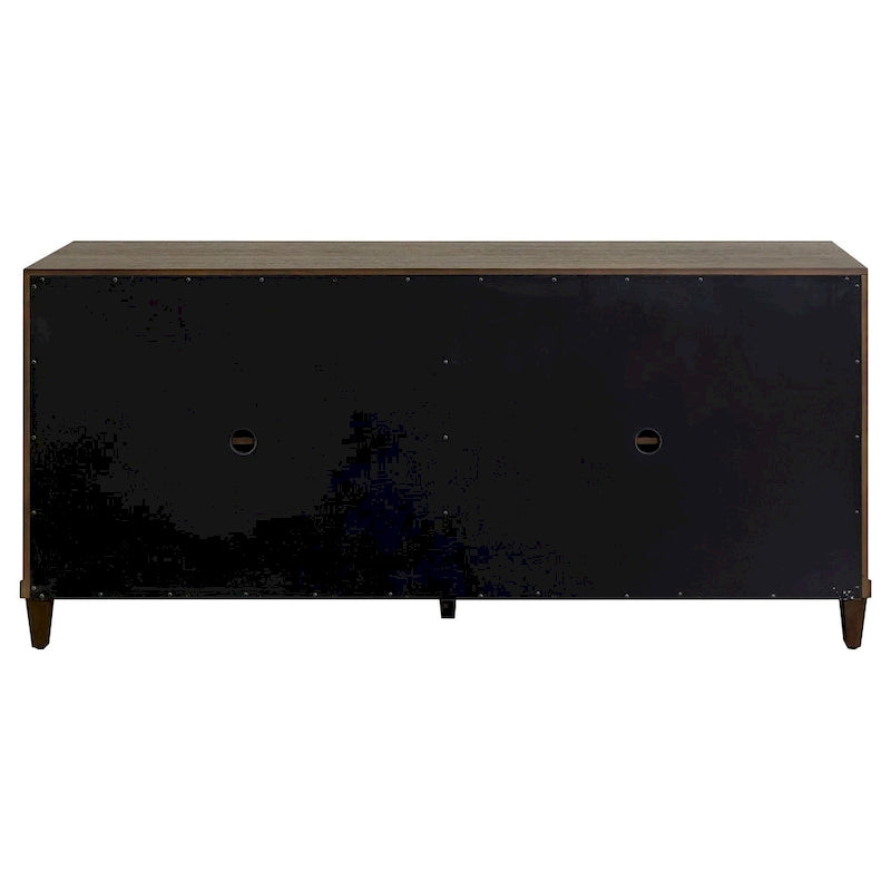 Console en bois avec portes – Meuble TV, meuble d'appoint et console d'entrée, entièrement assemblé, marron