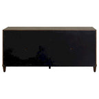 Console en bois avec portes – Meuble TV, meuble d'appoint et console d'entrée, entièrement assemblé, marron