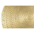 Table d'appoint tambour ronde en fer doré martelé