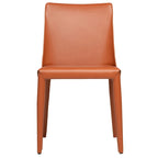 Chaise de salle à manger en cuir vegan style Mid-Century Modern