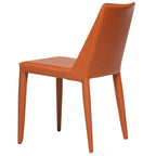 Chaise de salle à manger en cuir vegan style Mid-Century Modern