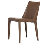 Chaise de salle à manger en cuir vegan style Mid-Century Modern