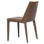 Chaise de salle à manger en cuir vegan style Mid-Century Modern