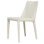 Chaise de salle à manger en cuir vegan style Mid-Century Modern