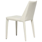 Chaise de salle à manger en cuir vegan style Mid-Century Modern