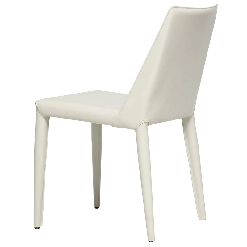 Chaise de salle à manger en cuir vegan style Mid-Century Modern