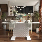 Table à manger ronde à pied central, 36x36 pouces (plusieurs options de finition)